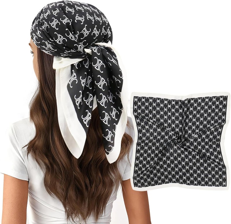 vimate Head Scarf for Women Hair 27'' Square Satin Silk Feeling Bnadana Neck Scarf Handbag Accessories Etc - Image 2